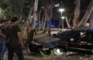 Bir gün önce aldığı otomobil cayır cayır yandı