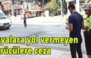 Yayalara yol vermeyen sürücüler affedilmeyecek
