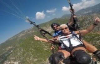 750 metrede yaşanan panik kadın turisti pes ettirmedi