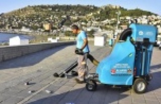 Alanya Belediyesi'nden temizliğe pratik çözüm