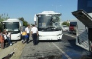 Alanya'ya turist getiren tür otobüsü kaza...