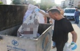 Çöp konteynerinde 'cenin' alarmı takma...