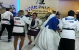 Judo müsabakası gibi düğün!
