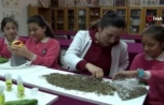 Öğrenciler salatalıktan ürettikleri kokuyu Alanya'da...