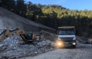 Alanya Konya yolunda çalışmalar yeniden başladı