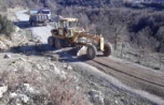 Alanya'da Karapınar yoluna kış bakımı