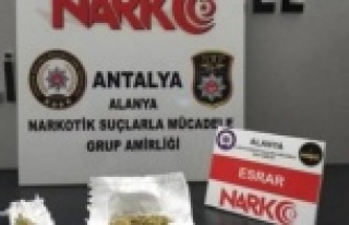 Alanya'da polisten uyuşturucu baskını