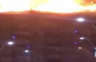 Elazığ’da deprem sonrası bir binada yangın çıktı