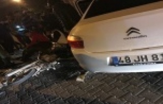 Motosiklet ile otomobil çarpıştı: 1 yaralı
