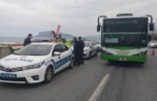 Alanya'da halk otobüsleri denetlendi