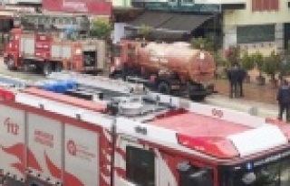 Alanya'da işyerinde yangın paniği