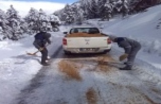 Alanya Kırsalı’ndaki yollarda buzlanmaya dikkat