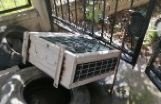 Kaçan klima hırsızını adeta uçarak yakaladı