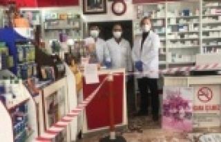 Alanya'da eczacıların koronavirüs önlemi!