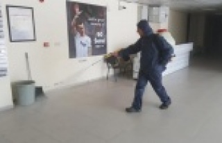 Bahçeşehir Okulları Stadyumu'nda dezenfeksiyon...