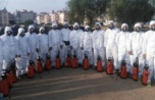 Büyükşehir Belediyesi 30 araç 155 personelle görevde