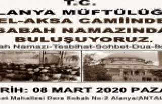 El-Aksa camiinde sabah namazında buluşalım!