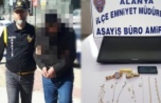 Alanya'da 5 villada hırsızlık yapan şüphelide...