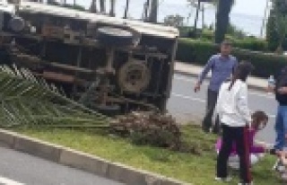 Alanya'da yürekleri ağza getiren kaza