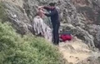 Dağda taşta gülümseten traş manzaraları