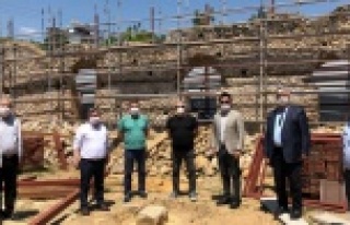 Alanya CHP Gülevşen Camii inşaatını inceledi