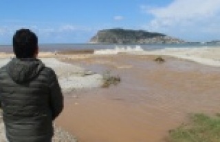 Alanya'da denizin rengi kahverengiye dönüştü