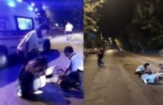 Alanya’da yola savrulan motosiklet sürücüsü...