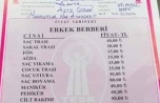 Alanyalı berberler sitemli tarifeyle işbaşı yapıyor