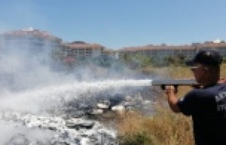 Oteller bölgesinde korkutan yangın