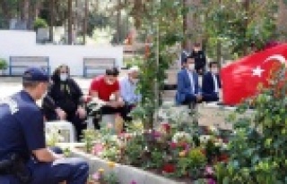 Şehidimiz mezarı başında anıldı