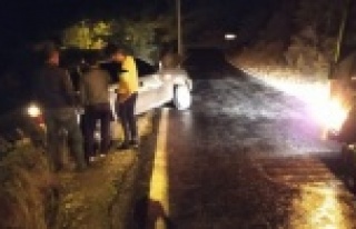 Alanya'da faciayı kaya parçası engelledi