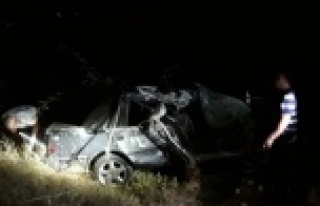 Alanya'da kontroldan çıkan otomobil takla attı:...