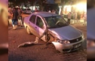 Alanya'da korkutan kaza! Metrelerce sürüklendi