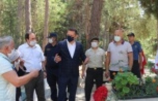 Alanya'da şehitlerimize bayram ziyareti