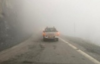 Alanya'nın yayla yolunda sis paniği