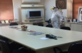 Alanya’da spor tesislerine dezenfekte işlemi