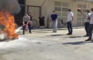 ALKÜ'de yangın söndürme cihazları yenilendi