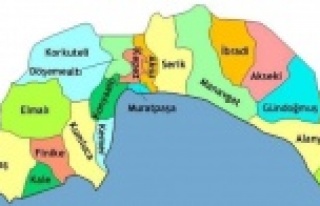 Antalya'nın ilçelerinin isimlerinin veriliş...