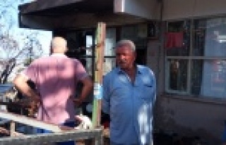 Eve sıçrayan otluk alan yangınında korku dolu...