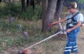 Mezarlıklara bakım çalışması