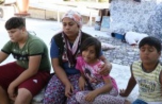 3 çocuklu annenin damdaki çaresizliği