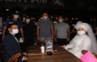 Alanya’da gece yarısı korona denetimi