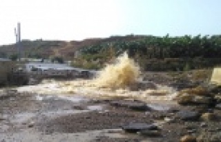 Gazipaşa'da patlayan sulama borusu tarım alanlarını...