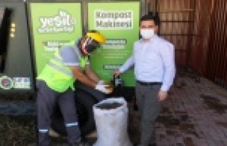 Günde 5 ton sera bitki atığı işlenerek elde edilen...