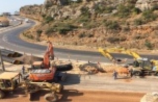 Kazaların yaşandığı kavşakta çalışma