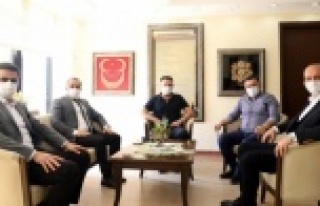 Ülkücülerden başkan Yücel'e ziyaret