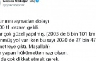 Yediği hız cezasıyla bölünmüş yollara gönderme...