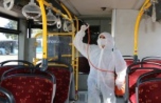 Antalya’da 550 toplu taşıma aracı dezenfekte...