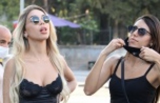 Maske takmayan turistlere maske dersi