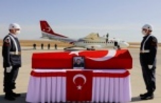 Şehit astsubay törenle karşılandı